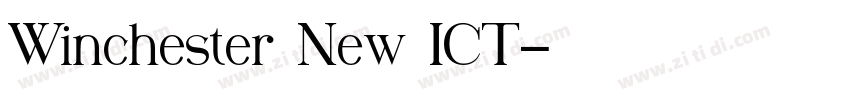 Winchester New ICT字体转换